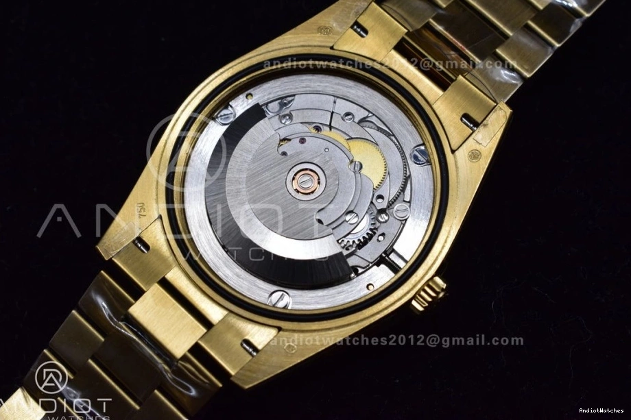 President 40 Affordable JDF Weight Gain Markers Bracelet Stick DayDate Steel YG A2836 904L V on YG Dial 731 0829